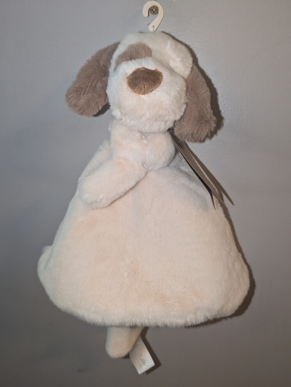 🆕 Ebba Baby Plush Dog Security Blanket Lovey - Toddy Luvster Cream & Brown Gift